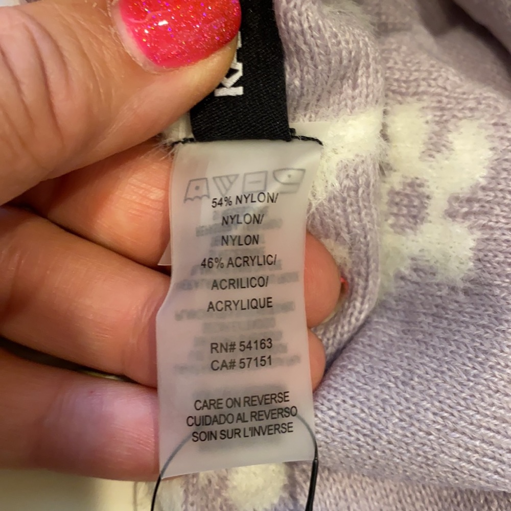 Karl Lagerfeld White and Purple Floral Scarf - Picture 3 of 10